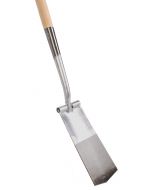 Draineerspade - Blank gepolijst - Met opstapje - Essenhouten steel - 76 cm