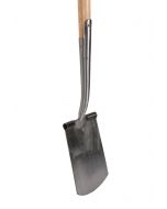 Spade - Met hals - Blank geslepen - Met opstapje - Essenhouten steel - 76 cm