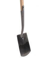 Spade - Met hals en lip - Blank gepolijst - Essenhouten steel - 76 cm