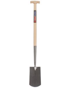 Spade - Met hals - Blank geslepen - Essenhouten steel - 76 cm