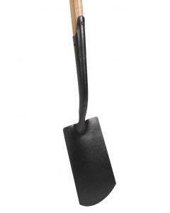 Spade - Met hals en lip - Gehard staal - Essenhouten steel - 76 cm